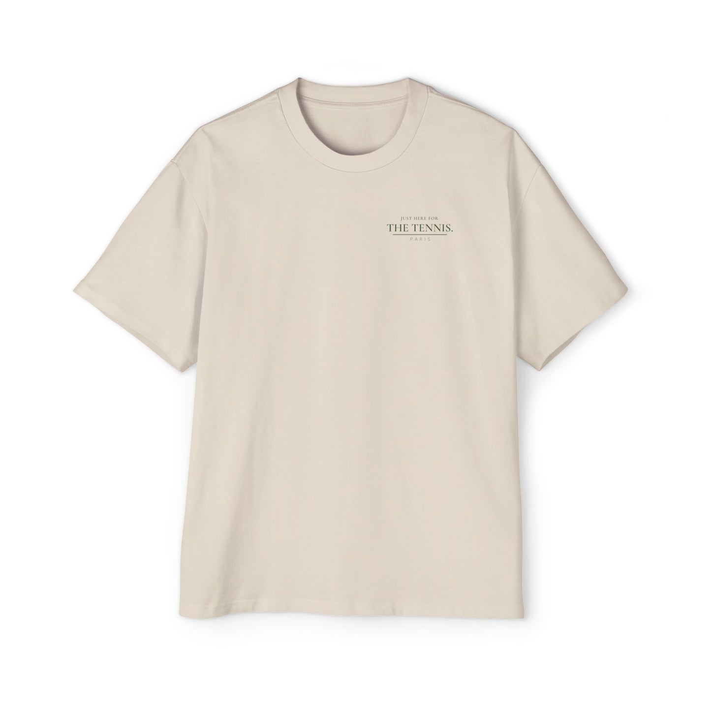 Stacked Statement Tee: Ecru